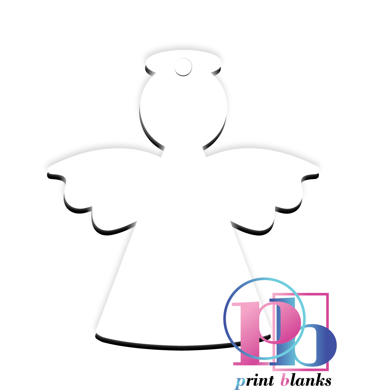 Clear Acrylic Angel Keyring