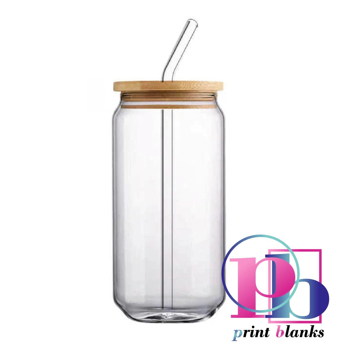 500ml glass cup with straw