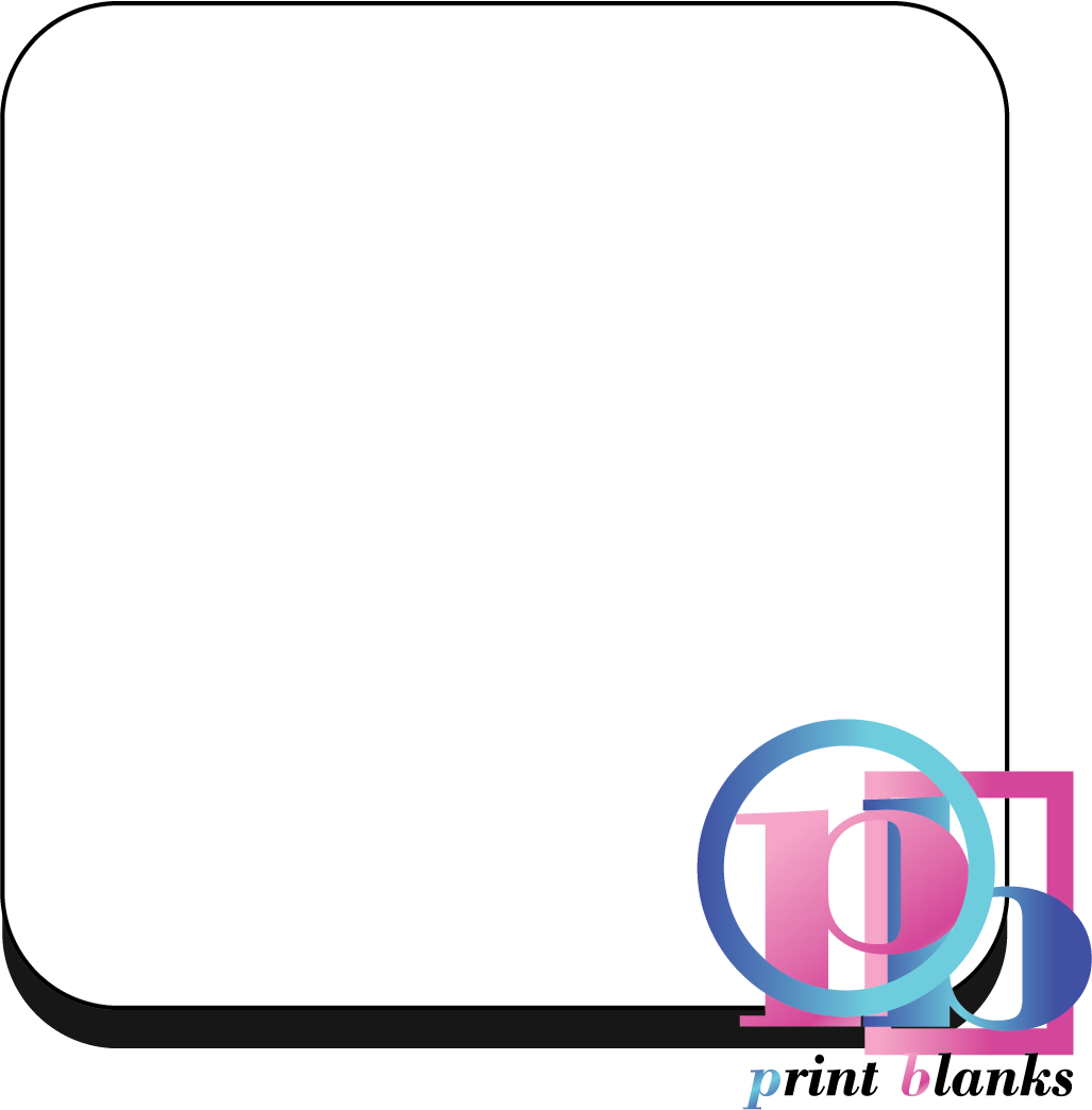 Rubber Coaster Square 10cm