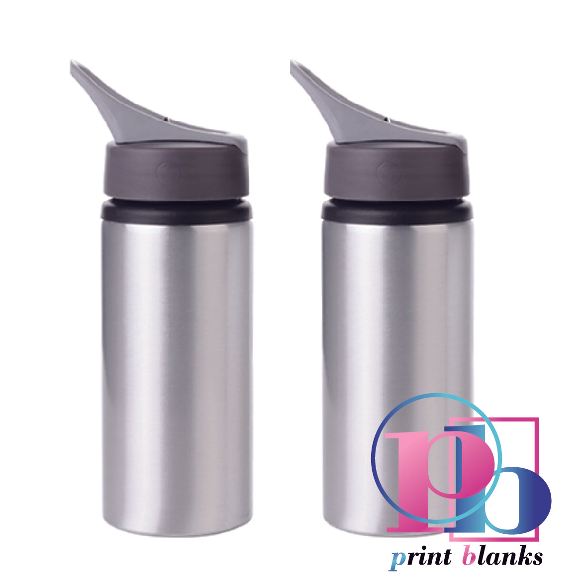 22oz Aluminium Water bottle with Handle - Silver