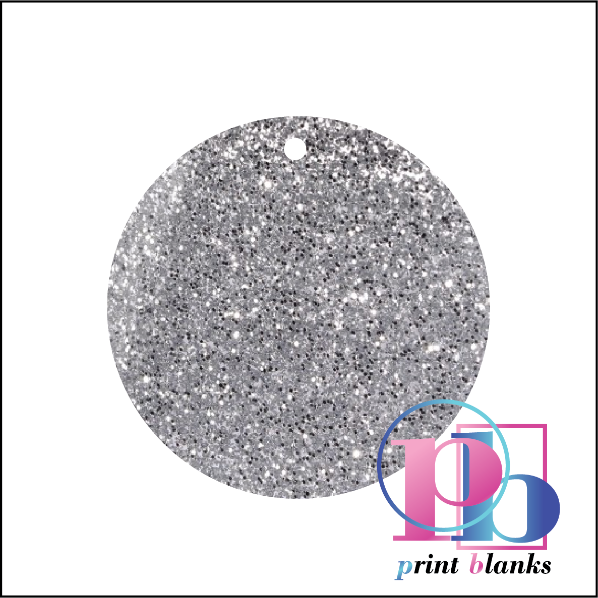 Glitter Acrylic Round Keyring