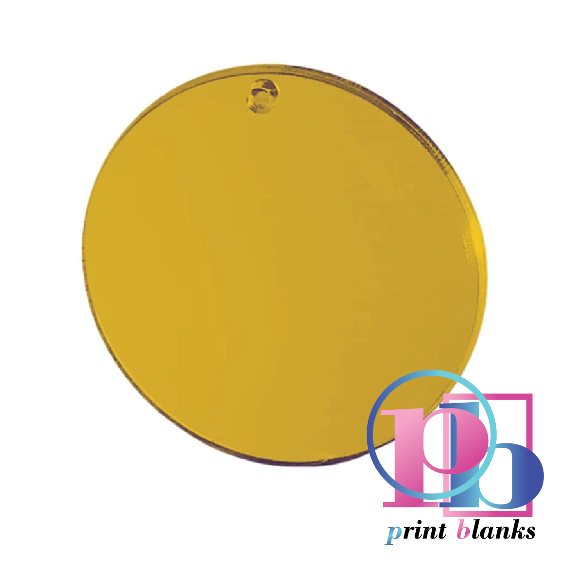 Mirror Acrylic Round Keyring