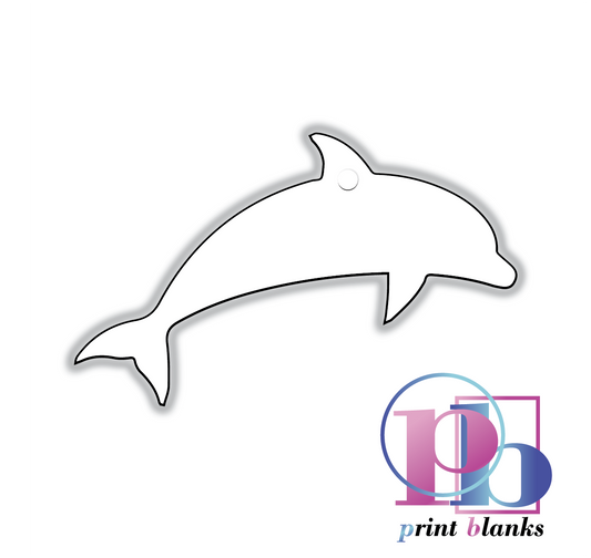 Clear Acrylic Dolphin Keyring