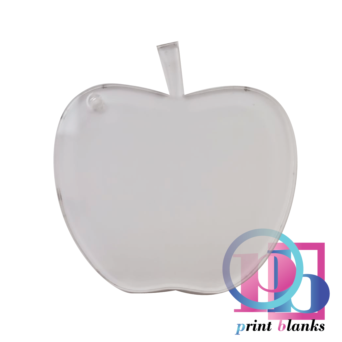 Clear Acrylic Apple Keyring