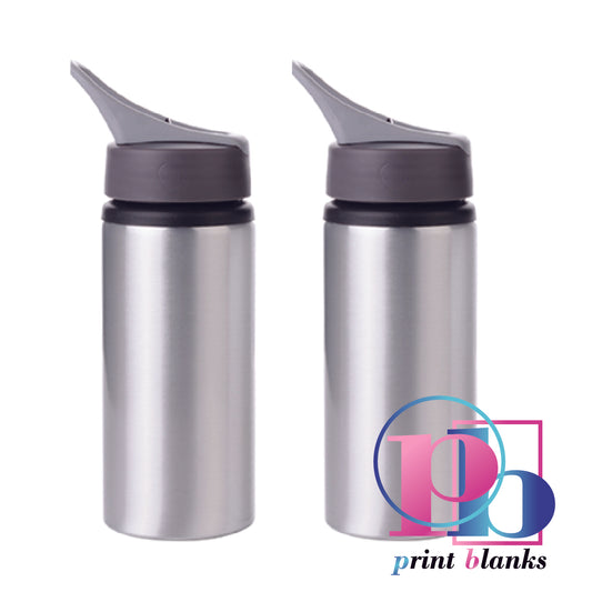 22oz Aluminium Water bottle with Handle - Silver