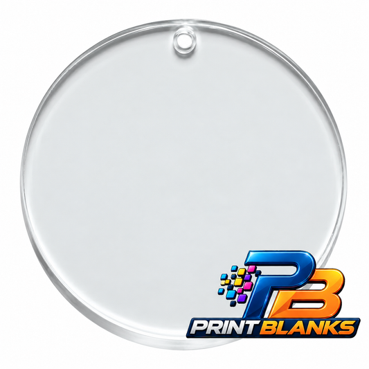 Clear Acrylic Round Keyring
