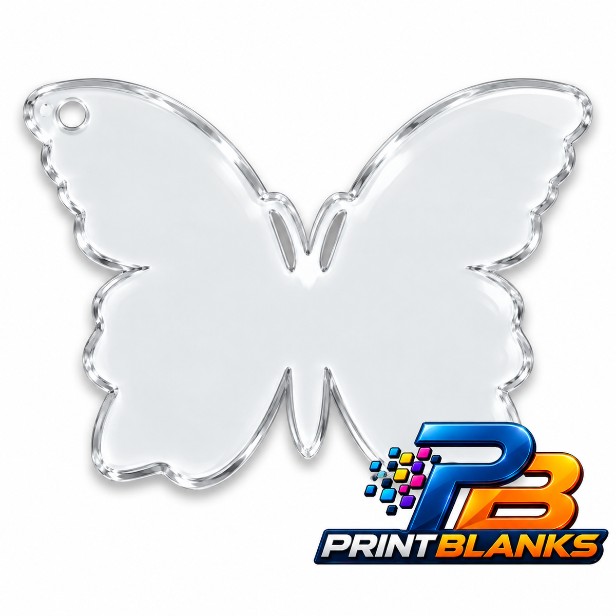 Clear Acrylic Butterfly Keyring