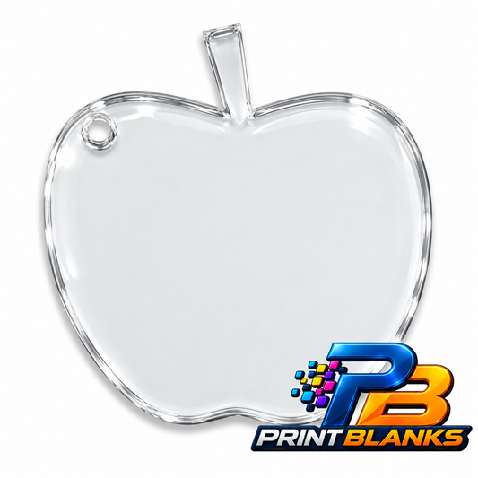 Clear Acrylic Apple Keyring
