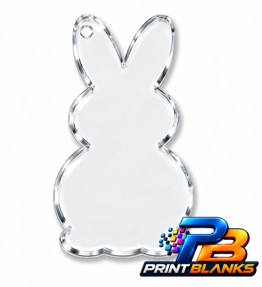 Clear Acrylic Bunny Keyring