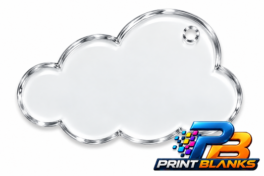 Clear Acrylic Cloud Keyring