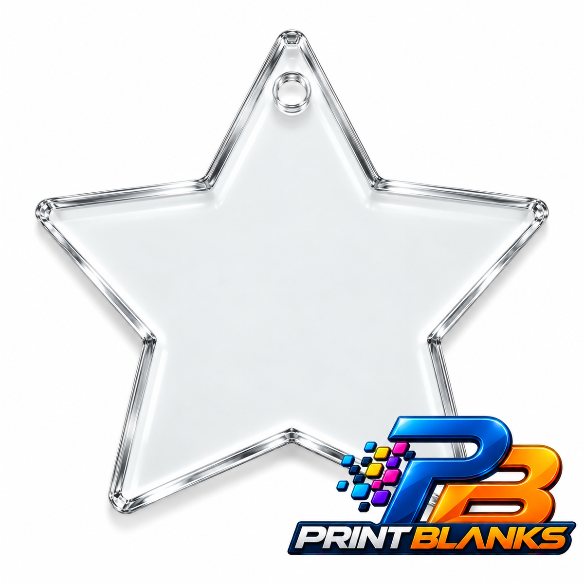 Clear Acrylic Christmas Star 8cm