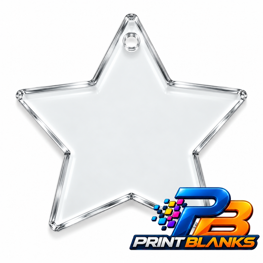 Clear Acrylic Christmas Star 8cm