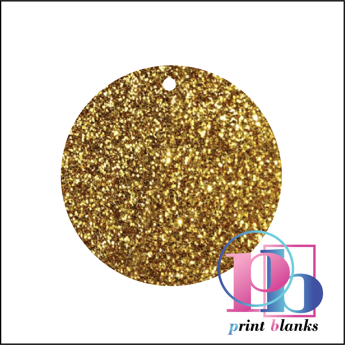 Glitter Acrylic Round Keyring