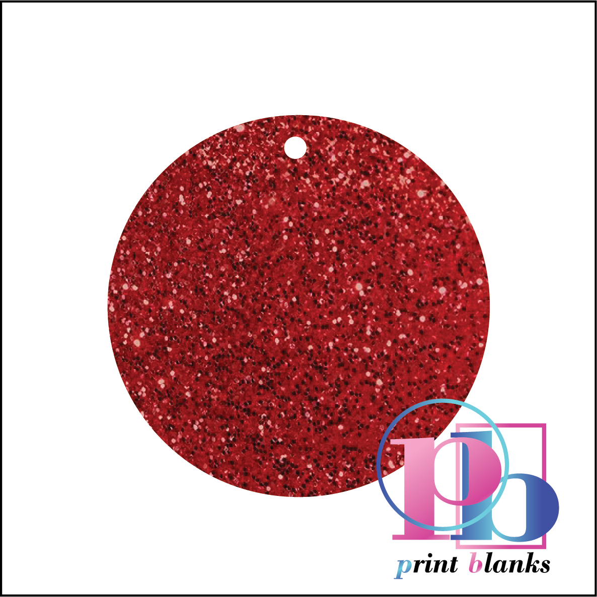 Glitter Acrylic Round Keyring