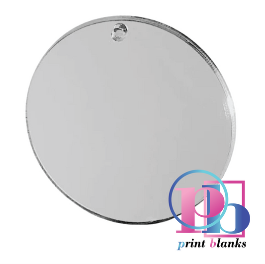 Mirror Acrylic Round Keyring