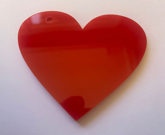 Red Acrylic Heart Keyring