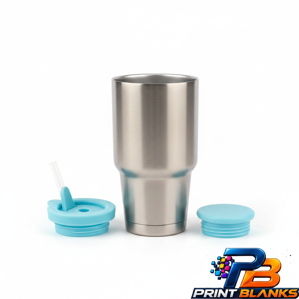12oz Stainless Steel Sublimation Sippy Cup with 2 Lids - Print Blanks
